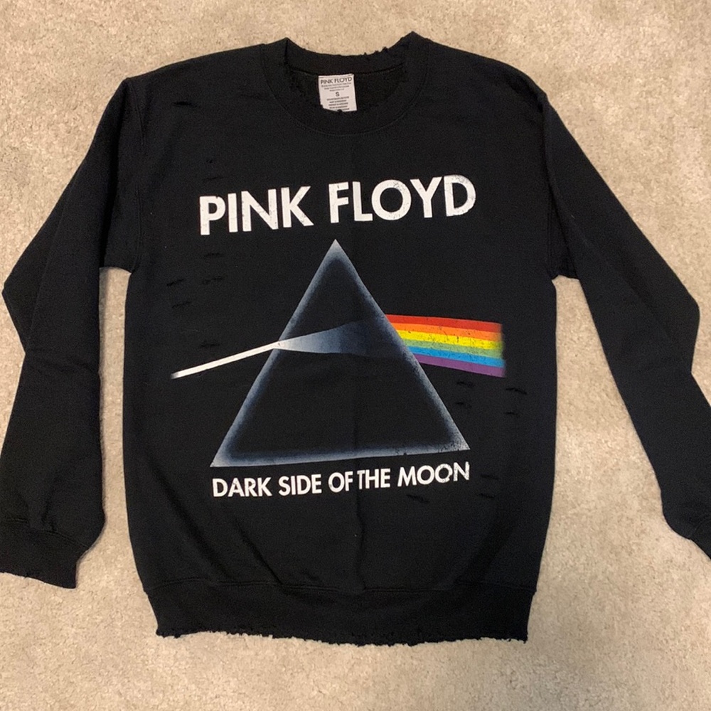 Pink Floyd black distressed sweatshirt